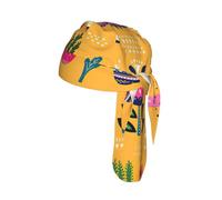 Cartoon Alpaca Cute Animal Printed Quick Drying Cycling Cap, Breathable Mesh Bandana Helmet Liner, for Running Fishing