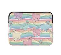Cartoon Alpaca Pink Zip Laptop Sleeve