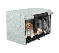 Cartoon Alpacas Dog Cage Covers Pets Kennel Covers Roller Shades Blue 42 Inch