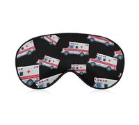 Cartoon Ambulance Car Blackout Sleep Mask for Side Sleeper Soft Covers for Travel Essentials Nap