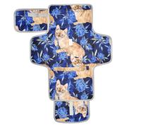 Cartoon and Cute Brown Devon Cat Reusable Diaper Changing pad with Tissue Pocket Changing Pads for Changing Table with Built-in Pillow cambiador de pa?ales para Bebes