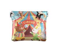 Cartoon and Cute Colorful Circus Fashion Women's Leather Coin Change Purse Fancy Change Wallet for Women bolsas para
