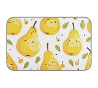 Cartoon and Cute Yellow Pears Summer cooling pad for dog Self Cooling blanket for cats for bunny sleeping summer manta fria para perros M