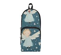 Cartoon Angel Pencil Case, Big Capacity Pen Bag with Compartment Students Schoolbag Shape Stationery Organizer Pencil Pouch Marker Case for School Office Work