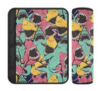Cartoon Angry Shark Comfort Seat Belt Pad Belt Covers for Kids Car Seat Shoulder Pads for Babys 2 Pack 6.5 * 6.5in