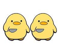 Cartoon Animal Badge 2pcs Lovely Duck Brooch Pin Funny Lapel Pin Unisex Pin Badge for Clothing Bags Decor