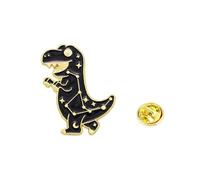 Cartoon Animal Constellations Lapel Pin Black Dinosaur Badge Backpack Clothing Ornament for Casual and Party Wear Creative Brooch