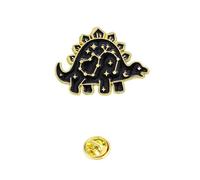 Cartoon Animal Constellations Lapel Pin Black Dinosaur Badge Backpack Clothing Ornament for Casual and Party Wear Creative Brooch