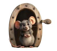 Cartoon Animal Decals - Cute Mice in Hole Stickers, Strong Adhesion | Peel and Stick Nursery Room Accessories for Indoor Bedroom Wall Art Mouse Skirting Board Home Decoration Removable Vinyl