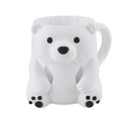 Cartoon Animal Dessert Accessories Ergonomic Grip and Double Spoons Secret Drawer Ice Cream Pints Cup Holder Set Cute Animal Ice Cream Holder