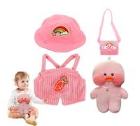 Cartoon Animal Doll Clothing - Cute Plush Wardrobe Pieces, Mini Garment Accessories Collection | Mix-and-Match Apparel Pack with Decorative Duck Toy Style Options, Playtime Dress-Up Fun for Children