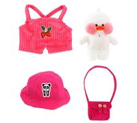 Cartoon Animal Doll Clothing - Cute Plush Wardrobe Pieces, Mini Garment Accessories Collection | Mix-and-Match Apparel Pack with Decorative Duck Toy Style Options, Playtime Dress-Up Fun for Children