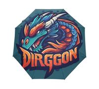 Cartoon Animal Dragon Pattern Umbrella Automatic Folding Men Women Travel Umbrellas Auto Open Close Sun Blocking Windproof