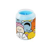 Cartoon Animal Face Cute Reusable Pet Paw Cleaner Cup with Soft Massage Brush Essential For All Pets Owners for Dogs Cats