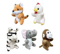 Cartoon Animal Finger Puppets Plush Puppet Toy for Kids Creativity Storytelling and Interactive RolePlay Activity 5PCS Plush Finger Puppet for Kids