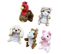 Cartoon Animal Finger Puppets Plush Puppet Toy for Kids Creativity Storytelling and Interactive RolePlay Activity 5PCS Plush Finger Puppet for Kids