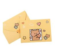 Cartoon Animal Greeting Card Envelope, Birthday, Love Bear | Gift Letter Paper for Boys Girls, Birthday Card, Cartoon Animal Greeting Card, Envelope Postcard