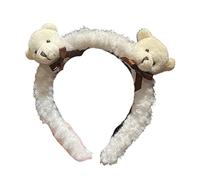 Cartoon Animal Headbands Furry Bear Hair Hoop Cut Plush Hairband for Washing Face Makeup Hair Accessories