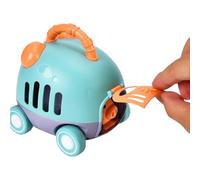 Cartoon Animal Inertia Car - 6 Inches Press Go Sliding Vehicle Toy, Fun Friction Race Car for Boys Girls, Early Learning Motor Skills Development Toy, Travel Play Use