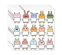 Cartoon Animal Name Labels, 5 Sheets File Folder Labels | Self-adhesive Labels with Wide Space, Waterproof Write-on Big Lab, Daycare / School / Home / / Camp Stu