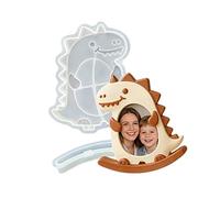 Cartoon Animal Photo Frame Silicone Mold Cats Dog Dinosaur Picture for Making Desktop Ornament Swing Base Photo