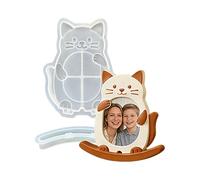 Cartoon Animal Photo Frame Silicone Mold Cats Dog Dinosaur Picture for Making Desktop Ornament Swing Base Photo