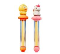 Cartoon Animal Pull-Action Water Gun Toy, Blaster Squirt Guns, Water Blaster Shooters Push Pull Type Foam Water Squirter Water Gun, High Pressure Pull-Out Water Pistols Toys for Outdoor Pool (2PCS-C)