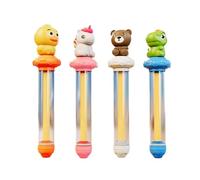 Cartoon Animal Pull-Action Water Gun Toy, Blaster Squirt Guns, Water Blaster Shooters Push Pull Type Foam Water Squirter Water Gun, High Pressure Pull-Out Water Pistols Toys for Outdoor Pool (4PCS)