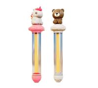 Cartoon Animal Pull-Action Water Gun Toy, Blaster Squirt Guns, Water Blaster Shooters Push Pull Type Foam Water Squirter Water Gun, High Pressure Pull-Out Water Pistols Toys for Outdoor Pool (2PCS-A)