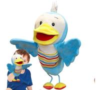 Cartoon Animal Puppet - Plush Duck Show Glove, Educational Role Toy | Movable Mouth Character, Cuddle Play Pal, Daycare Learning Aid, Performance Buddy, Yellow Theatre Glove for Kids Bedtime
