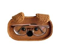 Cartoon Animal Shape Eyeglass Case Crochet Knitted Soft Glasses Storage Tray Bedsides Table Decoration Organizers Knitted Spectacles Display Stand