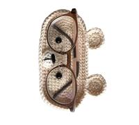 Cartoon Animal Shape Eyeglass Case Crochet Knitted Soft Glasses Storage Tray Bedsides Table Decoration Organizers Knitted Spectacles Display Stand