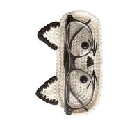 Cartoon Animal Shape Eyeglass Case Crochet Knitted Soft Glasses Storage Tray Bedsides Table Decoration Organizers Knitted Spectacles Display Stand