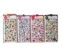 Cartoon Animal Sticker Embossed Decorative for Kids Art Craft Notebook Water Bottle Pencil Case Laptop and Phone Fish