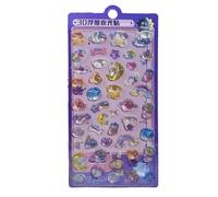 Cartoon Animal Sticker Night Glowing Embossed for Kid Craft Scrapbooking Journal Planner Nursery Wall Decoration Glowing Halloween