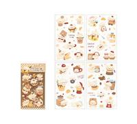 Cartoon Animal Sticker Waterproof PET Adhesive for Water Bottle Journal Notebook Phone Case Laptop Decoration Pet Party