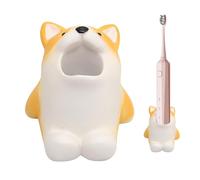 Cartoon Animal Toothbrush Holder | Cute Kids Bathroom Organizer & Toothpaste Stand | Resin Countertop Storage for Vanity, Office & Travel, Fun Design