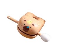 Cartoon Animal Wood Fish Percussion Toy Funny Office Musical Instrument Small Temple Block Desktop Decoration Ornament Stress Relief Wood Fish Ornament