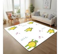 Cartoon Animals And Turtles Washable Rugs for Living Room 200x300cm Area Rugs Non-Slip Backing Stain Resistant Lightweight Low-Pile Carpet Ocean Life Rug for Bedroom, Kitchen, Hallway
