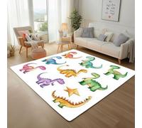 Cartoon Animals Dinosaurs Hallway Runner Non Slip Runner Rugs 160x230cm Washable Rug Jungle Animal Dinosaurs Rectangular Carpet Floor Mats and Rugs for Living Room Entryways Bedroom Kitchen
