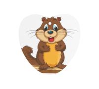 Cartoon Animated Beaver Car Air Freshener Hanging, Long Lasting Scented Car Aromatherapy Tablets, Love form Fragrance Scented Cards for Vehicles, Bedroom, Wardrobe Gray-style