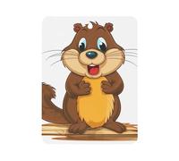 Cartoon Animated Beaver Car Air Freshener Hanging, Long Lasting Scented Car Aromatherapy Tablets, Square Fragrance Scented Cards for Vehicles, Bedroom, Wardrobe Black-style