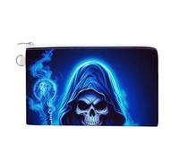 Cartoon Animated Grim Reaper Coin Purse Cute Change Pouch Wallet Clutch Bag with Zip