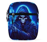 Cartoon Animated Grim Reaper Crossbody Bag Adjustable Satchel Cute Shoulder Bag Lightweight Sling Bags