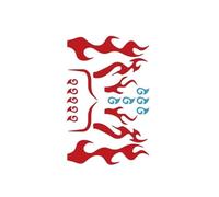 Cartoon animation children's stickers Nezha tattoo stickers Ao Bing San Taizi waterproof and durable men and women(Red)