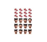 Cartoon animation children's stickers Nezha tattoo stickers Ao Bing San Taizi waterproof and durable men and women(Black)