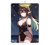 Cartoon Anime Beauty Elf clipboard with Big Clip Hard Board for Homework Pediatric Tabla para escribir con Clip Size 9 x 12