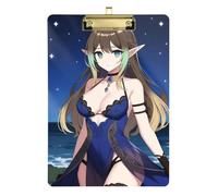 Cartoon Anime Beauty Elf Office Mate Slim clipboard Plastic for Classroom Supplies for Teachers high School Tabla para escribir con Clip Size 9 x 12