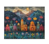 Cartoon Architecture Jigsaw Puzzles for Adults 700 Pieces Educational Toys Challenging Game 700 Piece Puzzles for Adults for The Whole for Women Gifts for Men