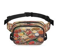 Cartoon Asian Food Waist Bag Multifunction Pack for Travel Sport Running Fanny Pack Bumbag Pouch Purse Belt Bag for Women Men Kids Girls Boys